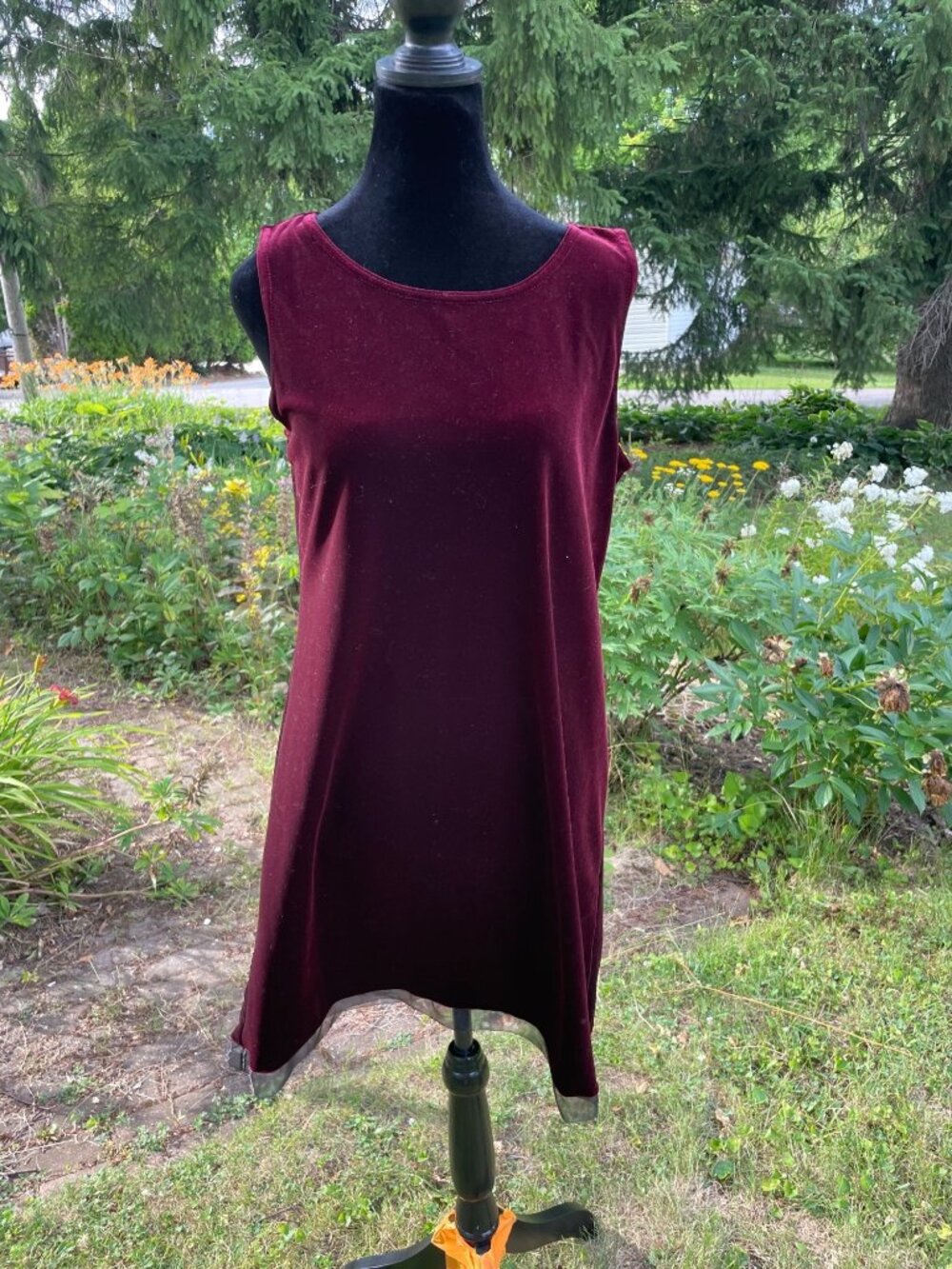 Vintage 90s Mini Dress Velvet Burgundy Lightweight Flowy Wedding Guest Fall M